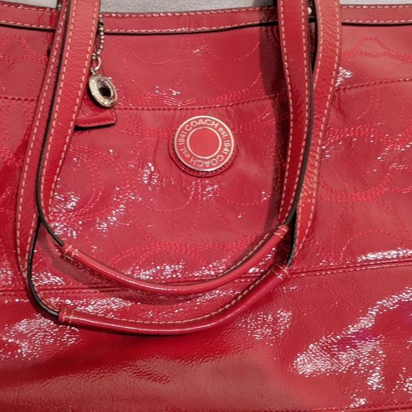 Coach diaper bag in red - Picture 2 of 4